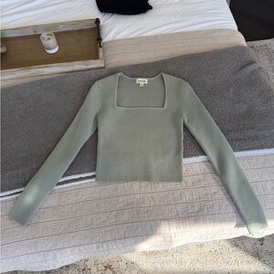 Open Edit Square Neck Sweater